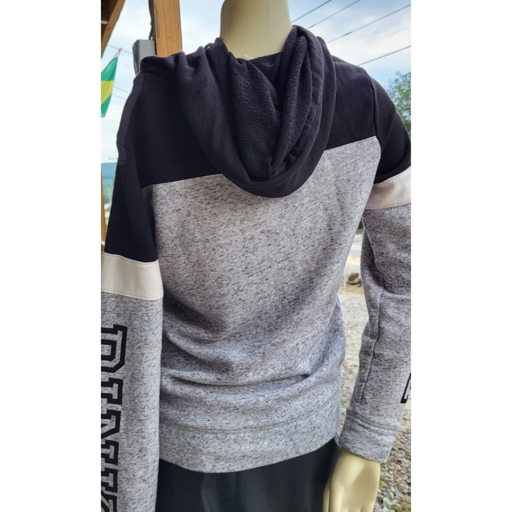 Pink Victoria's Secret Sweatshirt Hoodie, Long Sleeves, Gray/Black, XS - Picture 3 of 11